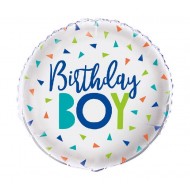 Birthday Boy Confetti Print Balloon